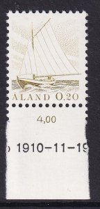 Aland islands   #2  MNH  1984  definitive set  20p sloop  fishing boat