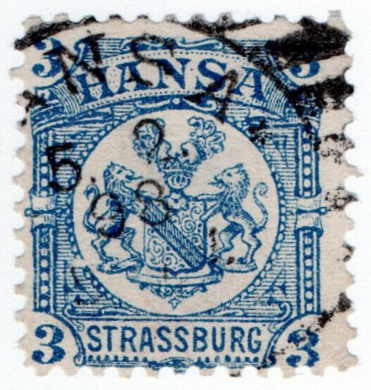 (I.B-CK) Germany Local Post : Strassburg 3pf (Hansa)