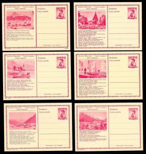 AUSTRIA (120) Scenery View Red 1.45 Shilling Postal Cards c1950s ALL MINT UNUSED