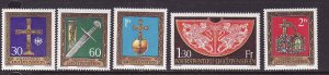 Liechtenstein-Sc#567-71-unused NH set-Treasury of the Hof