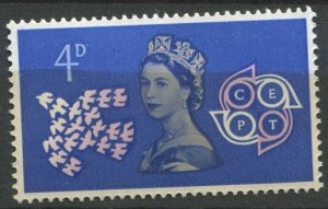 United Kingdom Sc#383 MNH, 4p ultra, pink & yel, Europa (C.E.P.T.) (1961)