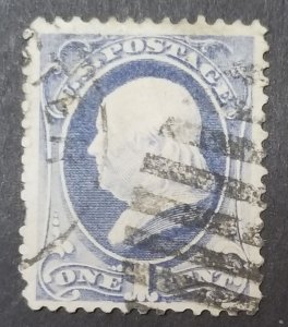 1870 US Scott 145 1c BEN FRANKLIN Stamp Used z9239