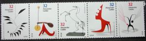 US #3198-3202 MNH Strip of 5, Alexander Calder SCV $3.35 L12