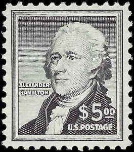 VEGAS - 1956 USA Hamilton $5 - Sc# 1053 - Very Fine+ - Mint, Re-gum