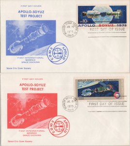 ZAYIX US 1569-70 FDC Space City Cover Society Kennedy Space Center 061922SM03