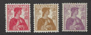 Switzerland SC#164-166, 166 w/sm mark top Mint  F-VF SCV$27.45...Nice Stamps!