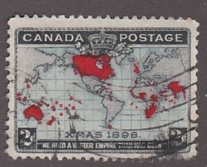 Canada # 86, Map of British Empire, Used, 1/3 Cat.