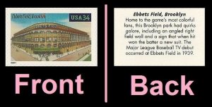 US 3510 Baseball Fields Ebbets Field Brooklyn 34c single MNH 2001