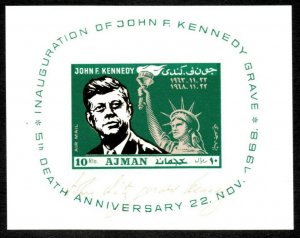 Ajman 1968 - JFK, President Kennedy, 5 Years In Memoriam - Souvenir Sheet - MNH