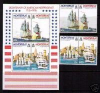 MONTSERRAT Sc# 359 - 362a MNH FVF Set of 4 +SS Raleigh