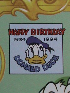 ​MALDIVES STAMP-1994 DONALD DUCK AND FAMILY-DISNEY CARTOON MNH S/S SHEET VF