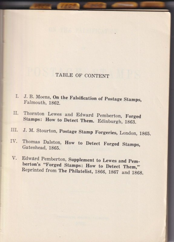 The Early Philatelic Forgeries of All Countries 1953. Compilation of old guid...