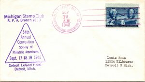 54th ANNUAL CONVENTION SOCIETY OF PHILATELIC AMERICANS (S.P.A.) CACHET COVER '48