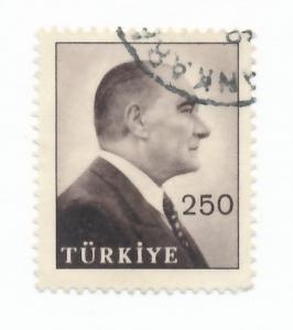 Turkey 1959 Scott 1459 used - 250k, Kemal Ataturk