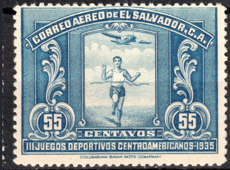 El Salvador #C39  MNH - 55c blu Central American Games (1935)