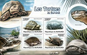 BURUNDI 2011 - Turtles S/S. Official issues.