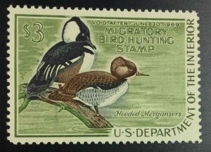 MOMEN: US STAMPS #RW35 DUCK MINT OG NH XF JUMBO LOT #72947*