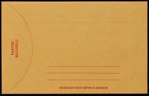 CHRISTMAS ISLANDS Registered Envelope 1972 QEII 53c red. ACSC unlisted.