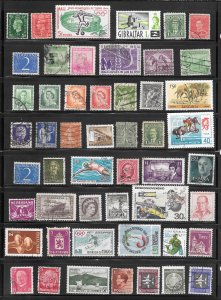 WORLDWIDE Page #749 of 50+ Stamps Mixture Lot Collection / Lot