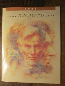 1986 USPS Commemorative Mint Set Folder == Sealed