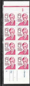 US #1288Bc 15c Oliver Wendell Holmes booklet pane of 8 (MNH) CV $2.80