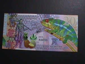 ​AFRICA- 2013-BANK OF KAMBERRA POLYMER-$20 NOTE-UNC- WITH HOLOGRAM FISH-VF
