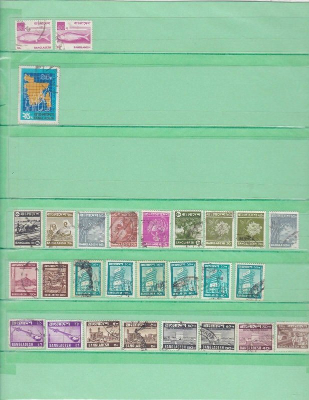 bangladesh stamps on album pages  ref 13247 