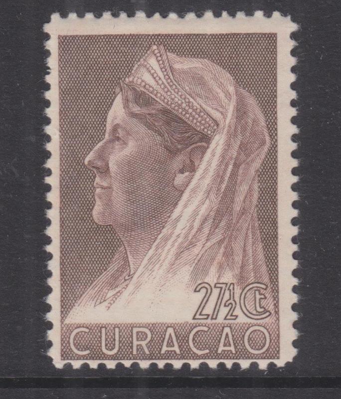 CURACAO, 1936 Wilhelmina 27 1/2c. Reddish Brown, mnh.