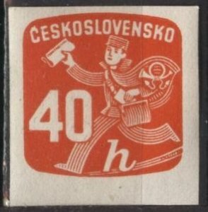 Czechoslovakia P33 (mnh) 40h newspaper boy, red org (1945)