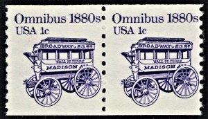 US 1897 MNH VF  1 Cent Omnibus 1880's Pair