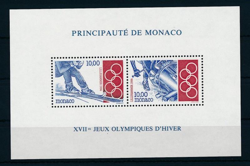 [21237] Monaco 1994 Olympic Winter Games Lilienhammer Souvenir Sheet MNH