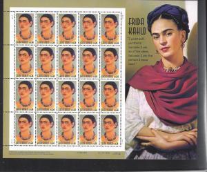 United States, 3509, 34c Frida Kahlo Sheet(20),**MNH**