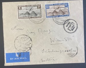 1937 Alexandria Egypt Airmail Cover To Vienna Austria