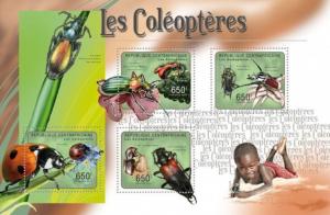 CENTRAFRICAINE 2011 SHEET BEETLES LES COLEOPTERES LADY BUGS INSECTS ca11214a