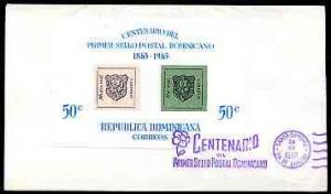 Dominican Republic 1965 Stamp Centenary imperf m/sheet on...