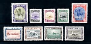 [94302] Greenland 1945 New York Issue Scott 10-18  MNH