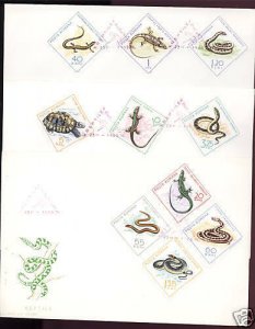 Romania 1965 COVER Reptiles snakes Schlangen lizard turtle FIST DAY POSTAL