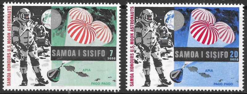 Samoa Scott 315-316 MNH American Astronaut Set of 1969, Moon