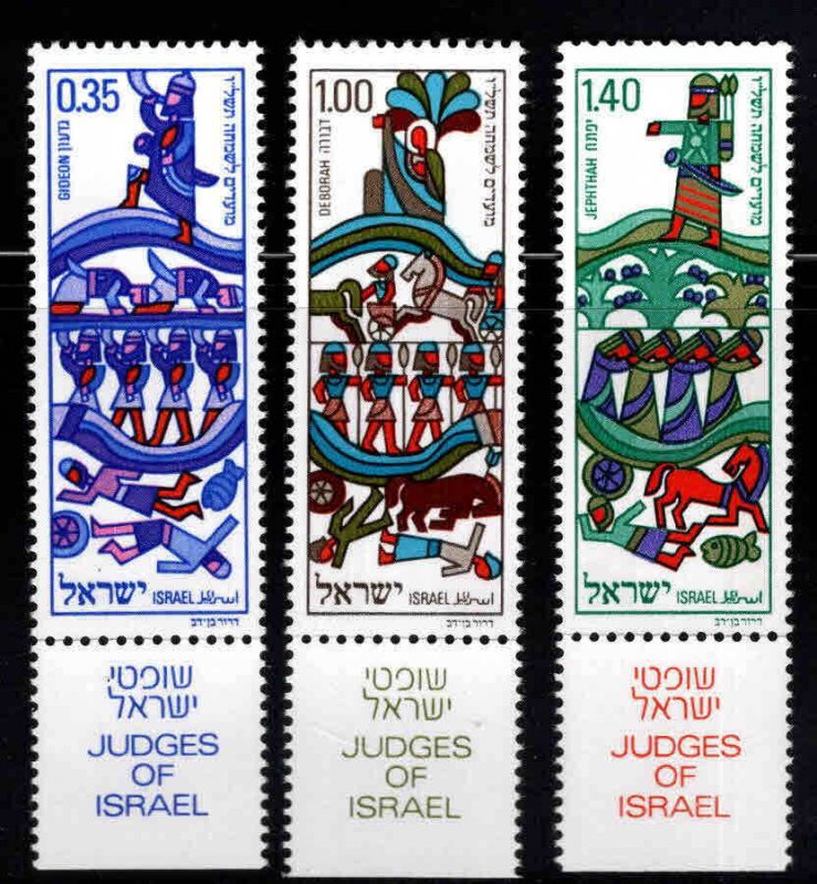 ISRAEL Scott 573-575-531 MNH** 1973 stamp set with tabs