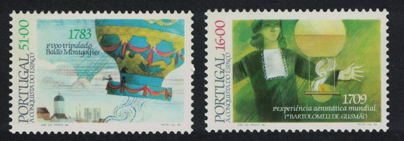 Portugal Hot Air Balloon Bicentenary of Manned Flight 2v SG#1937-1938