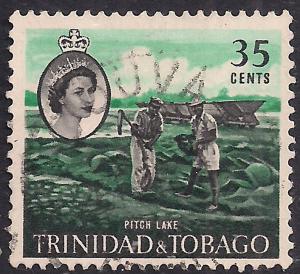 Trinidad & Tobago 1960 - 67 QE2 35ct Pitch Lake SG 293 ( M1376 )