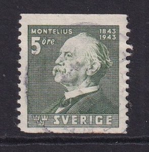 Sweden #345  used 1943 Montelius  perf. 12 1/2  Vert. 5o