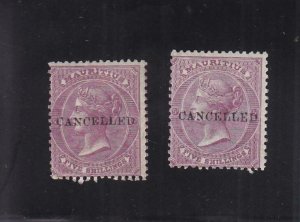 Mauritius: Sc #31, Cancelled Overprint, MH  (34843)