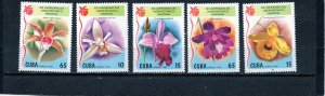CUBA 1998 FLORA/FLOWERS SET OF 5 STAMPS MNH