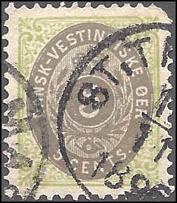 Danish West Indies 19 Used... SCV $42.50... VF/XF