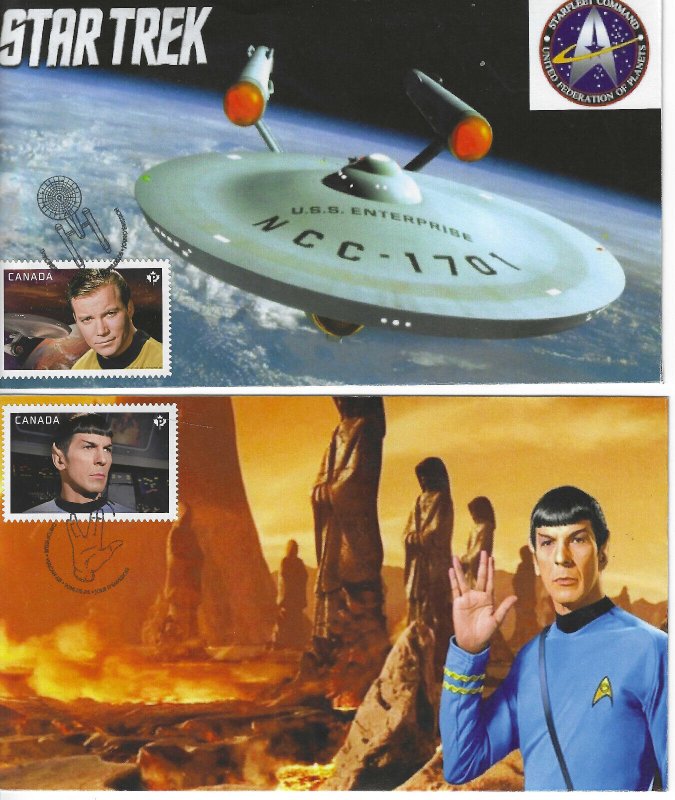 CANADA STAR TREK 50TH ANNIVERSAY STAMP COLLECTION