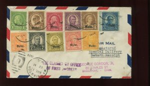 669-679 Nebr. Overprint Complete Set on Nice First Day Cover MAY 1 1929 (Cv 196)