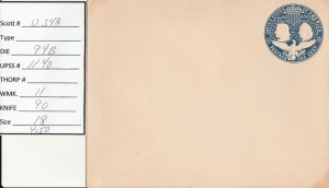 Scott# U348  Die 94 UPSS# 1340 1 US envelope .