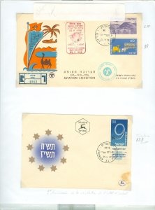 ISRAEL COLLECTION incl #C1-6 SET & FDC...MOSTLY AIRMAIL.. 120+ ITEMS..(14) SCANS