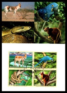 UN Geneva 339a Animals Maxi Card U/A FDC